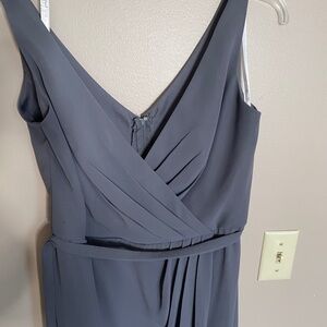 Elegant Gray David’s Bridal Sleeveless Dress